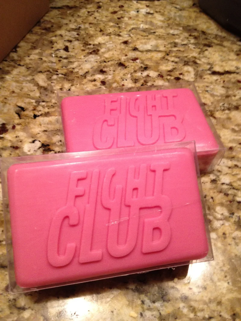 Fight Club ending explained: a pink bar of Fight Club soap of the kind Tyler Durden sells in the film